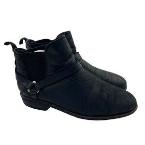 Teva de la vina dos black leather waterproof ankle boots size 10